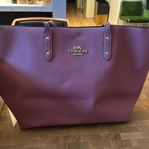 Coach mauve/dusty rose tote